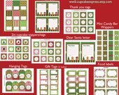 Sale 60% off DIY Holiday Fun Christmas Party PRINTABLE Deluxe Package Red green lime Il_170x135