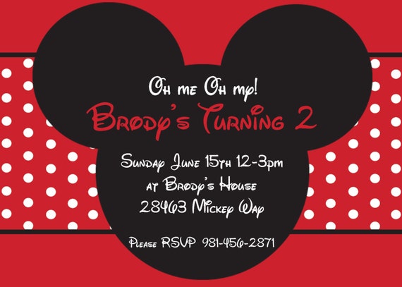 Diy Mickey Mouse Birthday Invitations 8