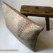 Linen and recycled burlap. Throw Pillow 12 " x 16 " ooak .. Ethnic moment / FRAGMENTS