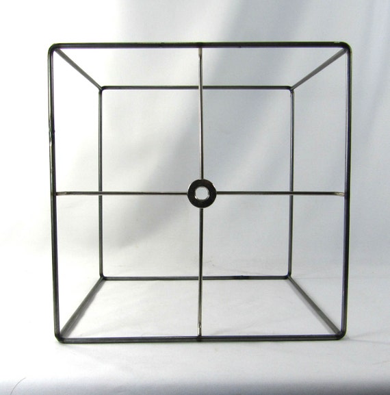 Lamp Shade Frame Square Steel Wire Hand Made in NYC