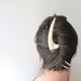 Unusual Hair Fork Deer Antler Statement Hair Piece White