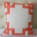 Reserved - Custom Greek Key Decorative Pillow - 24X24