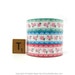 Kawaii Pink Roses and White Lace on Muted Green, Blue, Hot Pink Deco Tape Set of 3 by Prime Nakamura