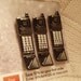 Vintage Cell phone pin set of 3 steampunk