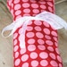 Anywhere Bag - Red with Pink Polka Dots - Fabric Drawstring Backpack