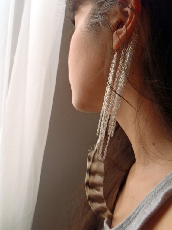 Silver Chain Ear Wrap