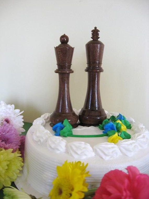 Chess Piece Wedding  Cake  Toppers  etsy handmade chess sets