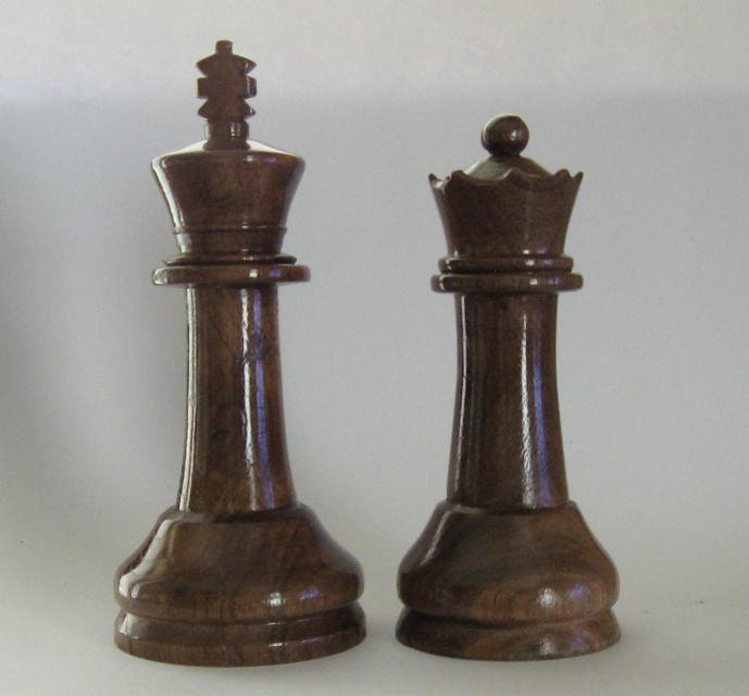 Chess Piece Wedding Cake Toppers handmade by JimArnoldsChessSets