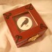 Burgundy Crow Wood and Glass Small Box