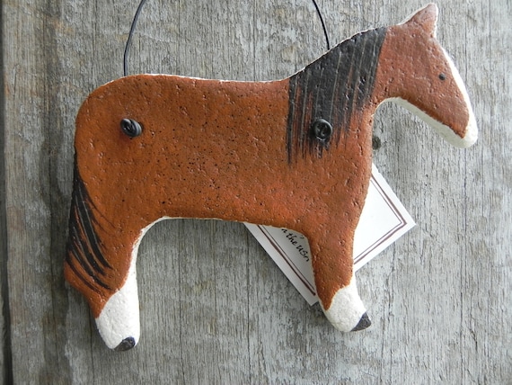 Chestnut Horse Salt Dough Ornament