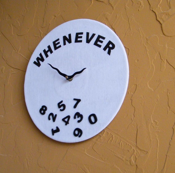 Teen Novelty Wall Clock Vintage LP Kid's Black White