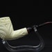 Floral Flowers Leaves Free Hand Sitter Meerschaum Pipe New Tobacco Smoking Pipes Hand Made w Case Stand Pouch