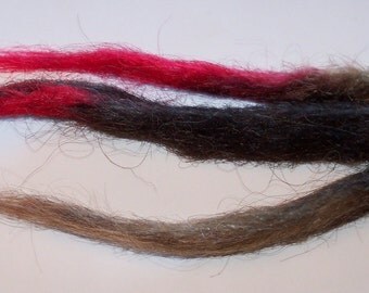 3 SE Single Ended Thick 100% Human Hair Dread Extensions Dreadlock Braid Brown Blonde Red