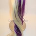 Platinum Blonde and Purple Claw Clip Loose Hair Fall Extensions
