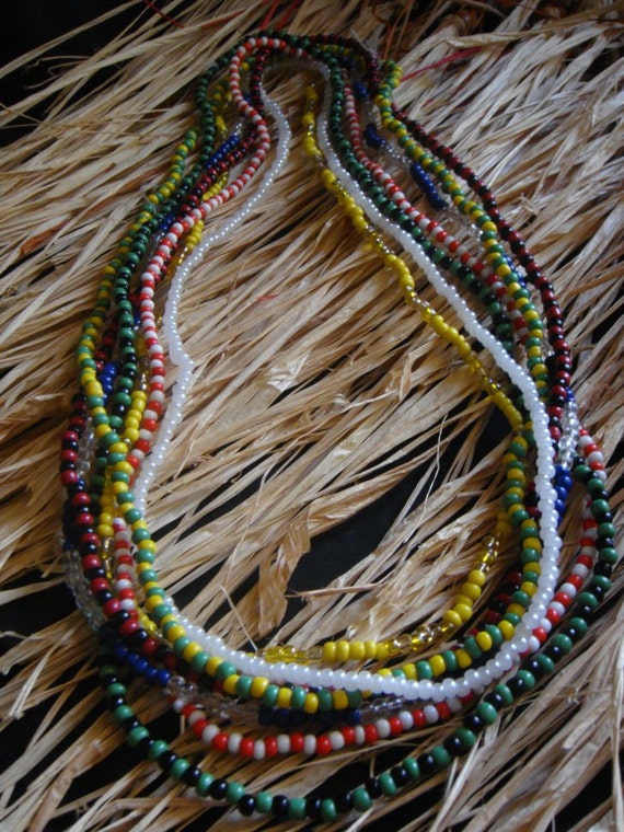 7 African Power Elekes Set of Necklaces The Colores