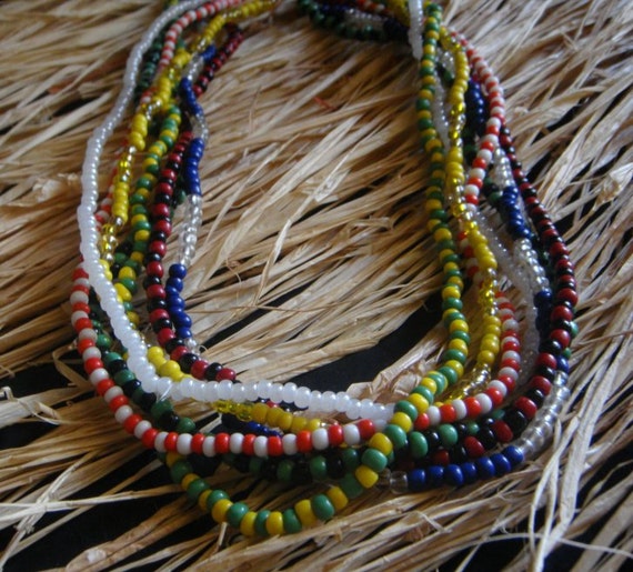 7 African Power Elekes Set of Necklaces The Colores