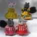 Knitting pattern for Sylvanian Families & Calico Critters: "Pretty Frocks" PDF