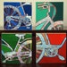 Four 6x6 Mounted Bike Prints with Maps