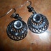 Ornate Black Dangle Earrings