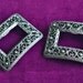 Silver Filigree Bluette Vintage Shoe Clips Made in France