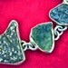 Vintage Meteorite & Moldavite Sterling Silver Set Unique Bracelet