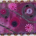 ACEO Art Card - Mixed Media Purple Pink Dots