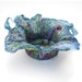 Mixed Media Bowl, Beaded Silk Paper Vessel Sculpture