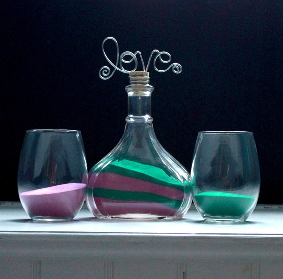 Blooming Love Wedding Sand Unity Ceremony Vase Set