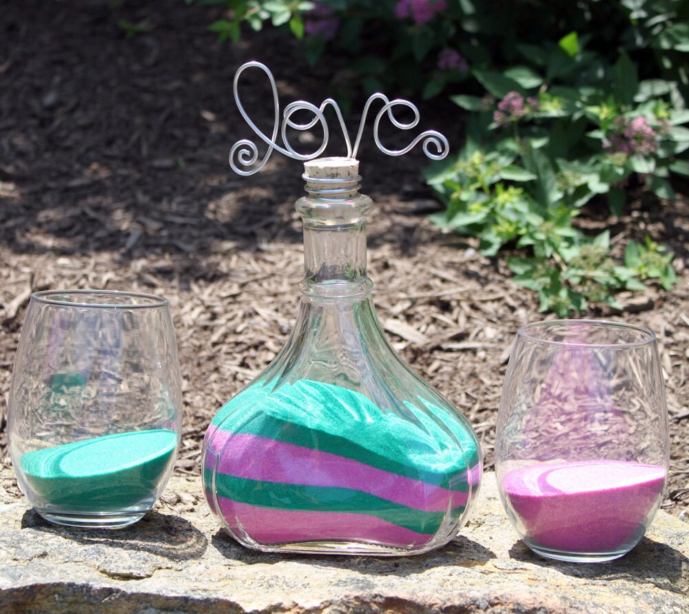 Blooming Love Wedding Sand Unity Ceremony Vase Set