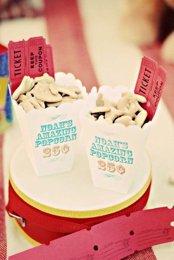 30 Personalized Popcorn Boxes Weddings Birthday by 6elmdesigns