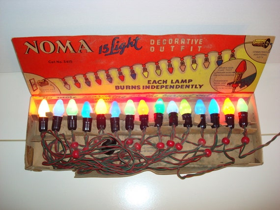 Reserved Vintage Noma Christmas Lights Multicolor