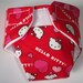 READY TO SHIP adjustable Doll Diaper Baby Cloth doll diaper hello kitty cat doll fits bitty baby alive cabbage patch