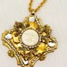 Steampunk Celestial Moon Goddess Rhinestone Victorian Necklace
