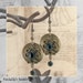 Victorian Filigree Ornate Black Onyx Stone Antiqued Gold Earrings