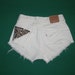 Reserved for Miranda STUDDED LEVIS 501 SHORTS Vintage / White / Cut Off / Size on tag W 32 / L 30