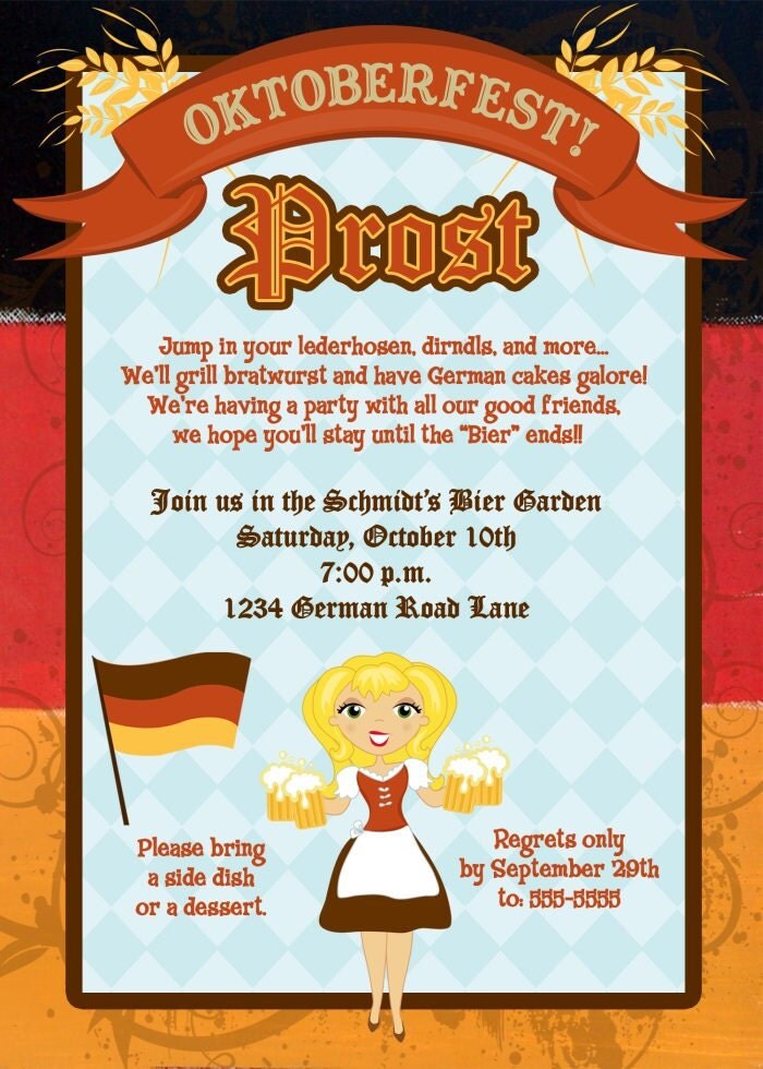 German Birthday Invitation Cards 3