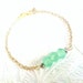 Frosted Mint - Dainty Beaded Modern Friendship Bracelet - Gold Chain