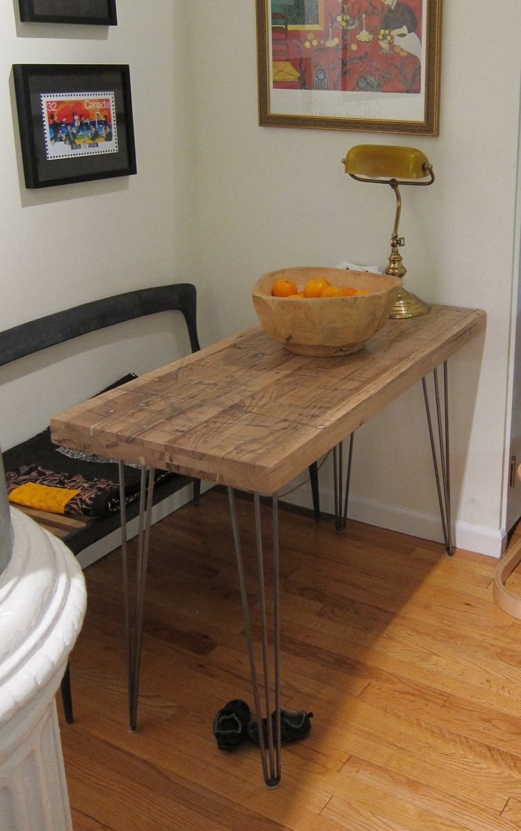 Small Kitchen Table Reclaimed Oak Hairpin Legs