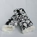 Infant Toddler Reversible Car Seat Strap Covers -- Black and white Damask