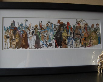 Star Wars Character Line Up From The Entire Saga