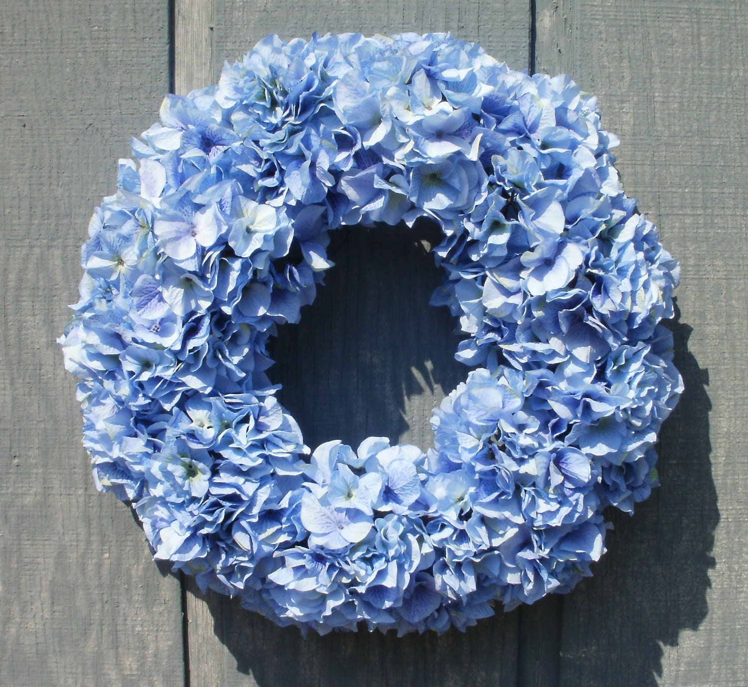 Blue Hydrangea Wreath By Silk N Lights