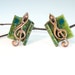 Vintage Matisse Renoir Copper Enamel Earrings Music G Clef Mid Century Modern 1950s Jewelry