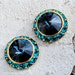 Swarovski Crystal Earrings - Sugar Sparklers - Montana Navy Blue, Teal Crystal Rhinestone Studs