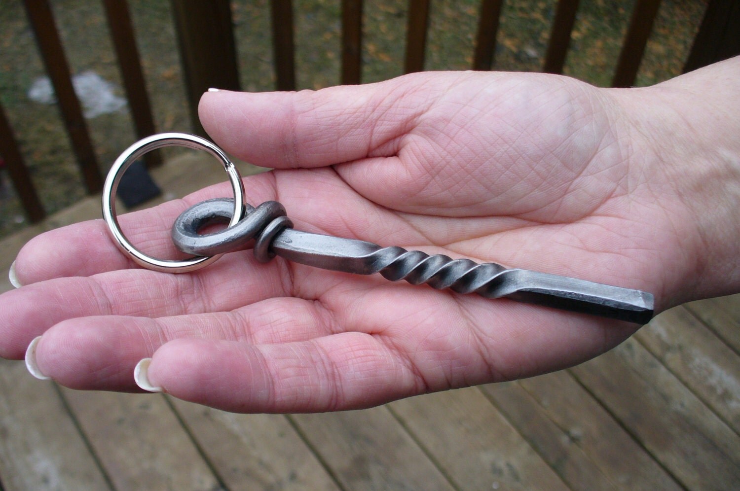 HAND KEYCHAIN and Protection by Blacksmith Naz Personalized