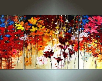 48'' Original Contemporary Palette Knife Fine Art Painting Abstract Textured Ready to Hang