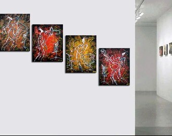 64'' Original Contemporary Palette Knife Fine Art Painting Abstract Textured Ready to Hang 64''X20''