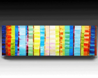 Abstract Painting, 64'' Original Contemporary Palette Knife Fine Art Painting Abstract Ready to Hang