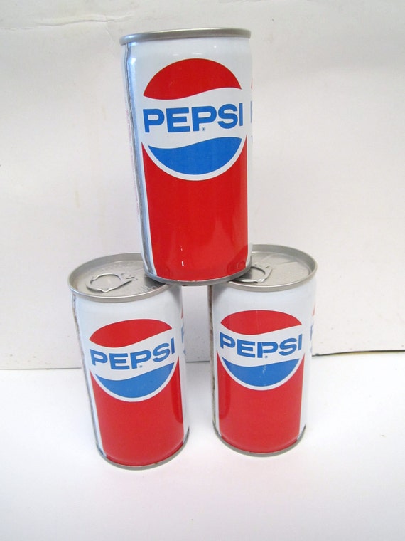 3 Pepsi Cola Steel Soda Cans