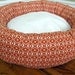 One-Piece 15" - Cat Bed, Dog Bed - Sweet Potato Orange with Soft Minky Fleece