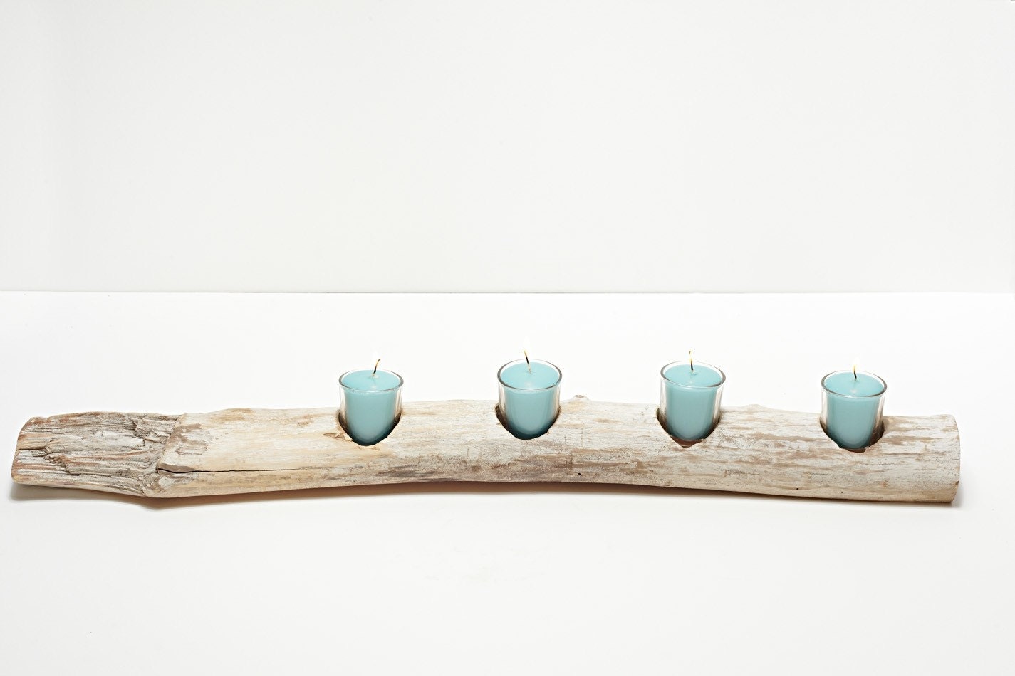 Driftwood Candle Centerpiece by WoodenAle on Etsy